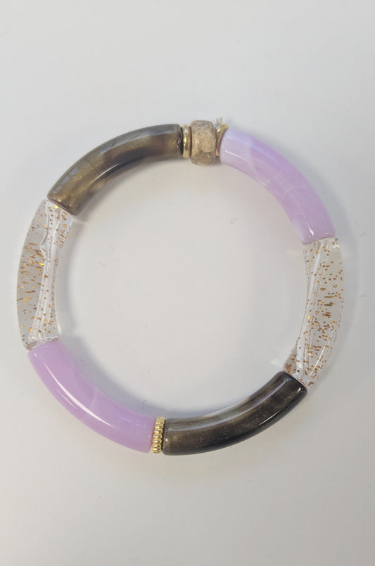 Bijoux Bracelet élastique lilas paillettes - Kalisaya  - TU