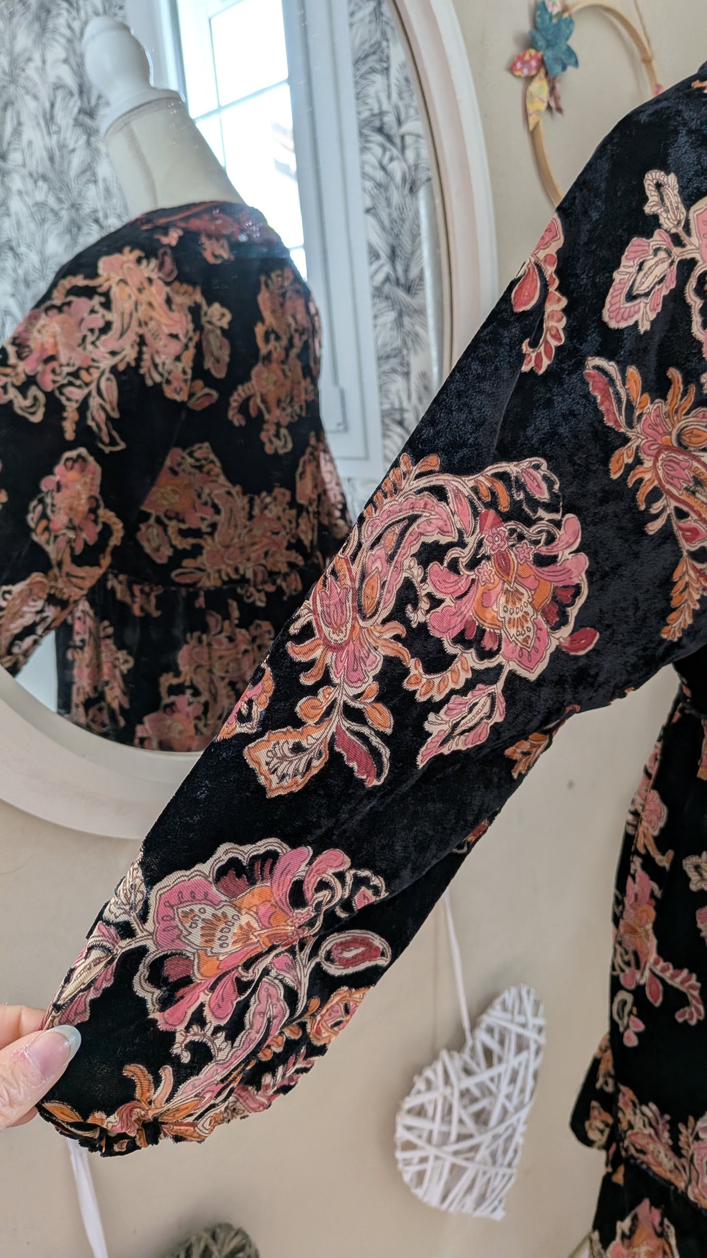 Robe velours bohème chic - Zara - 36