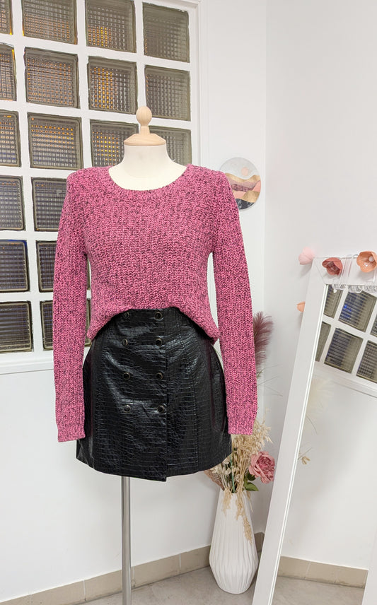 Pull tressé fushia - Jennyfer - 34