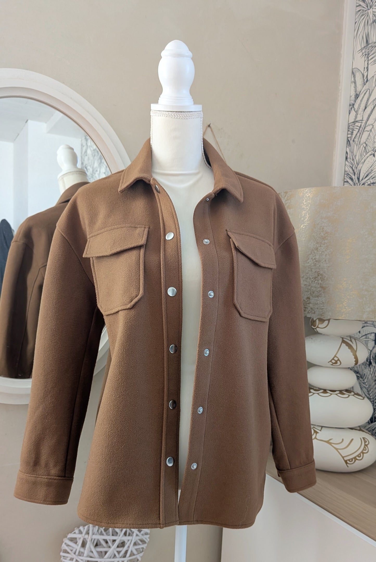 Veste surchemise chocolat - Only - 34