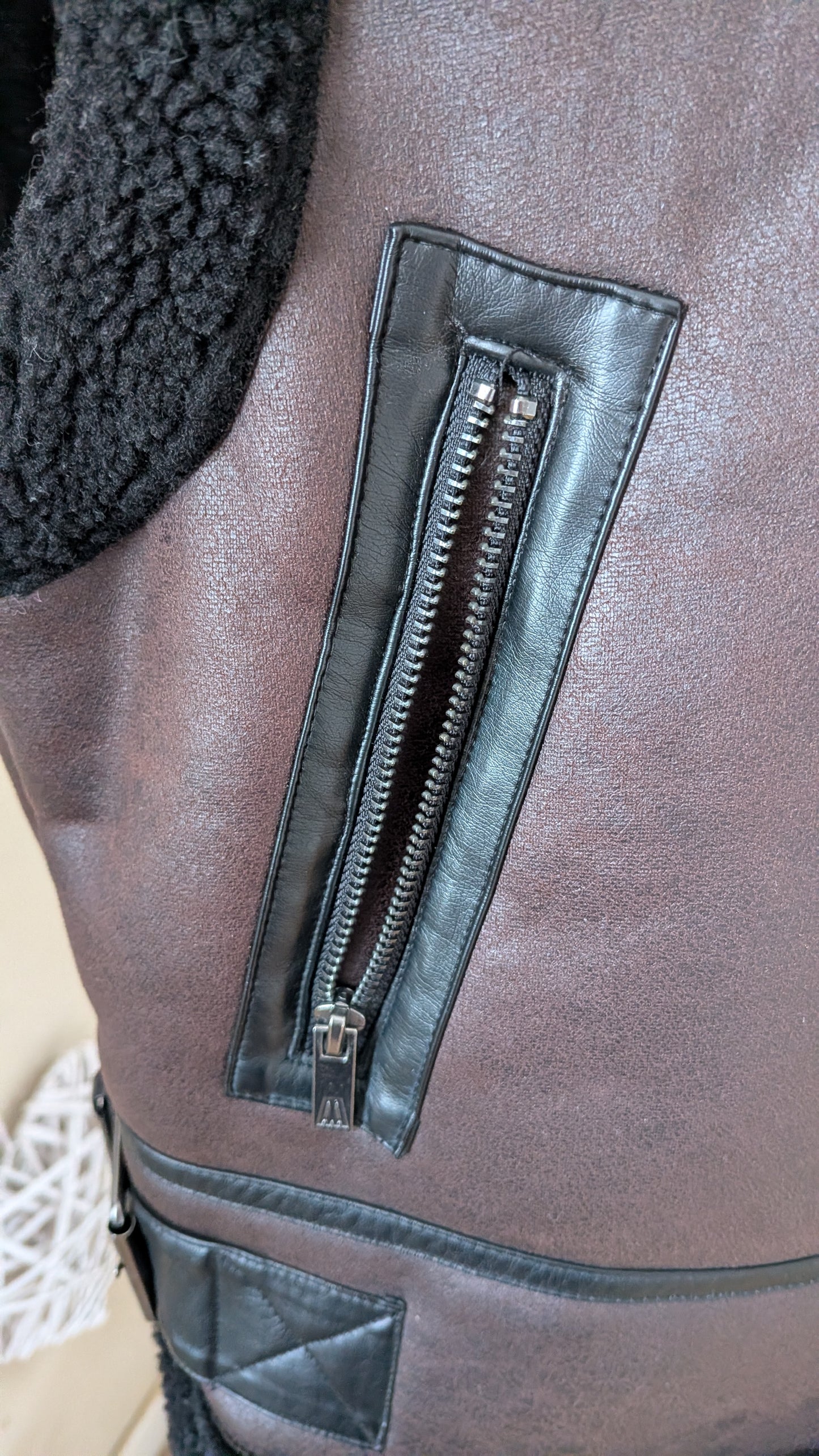 Veste fourrée sans manches - Amisu - 36