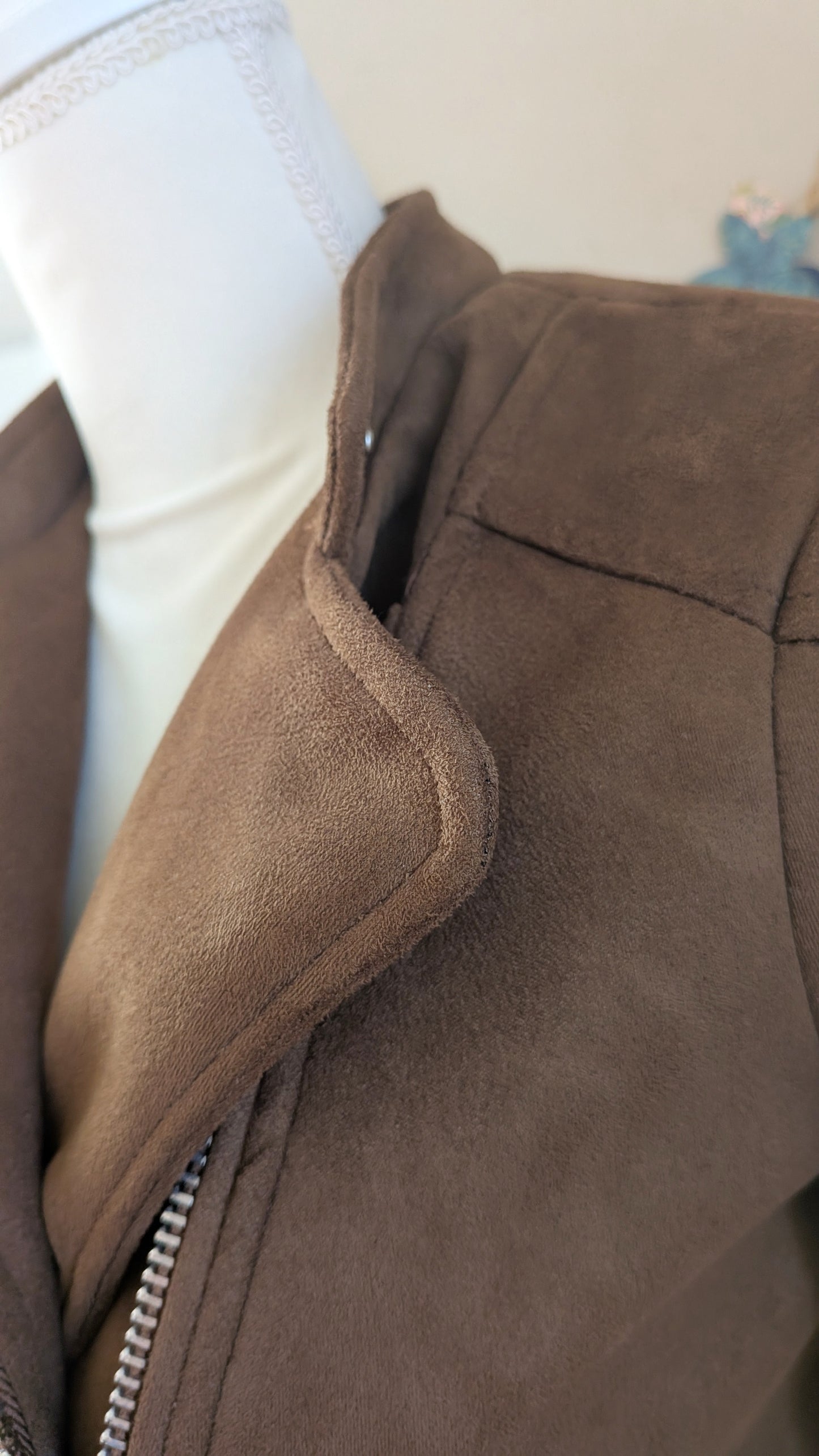 Perfecto suédine chocolat - Zara - 34/36