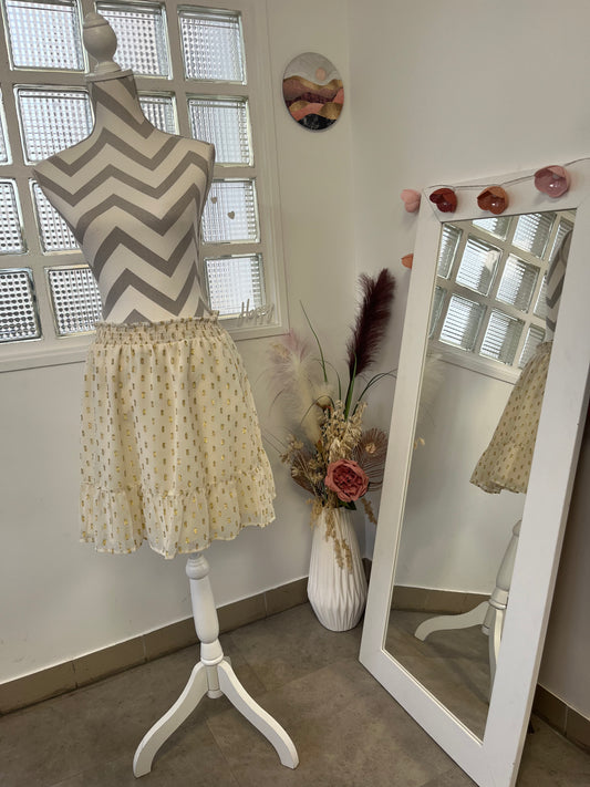 Jupe blanche crème doré - Kiabi - 42/44