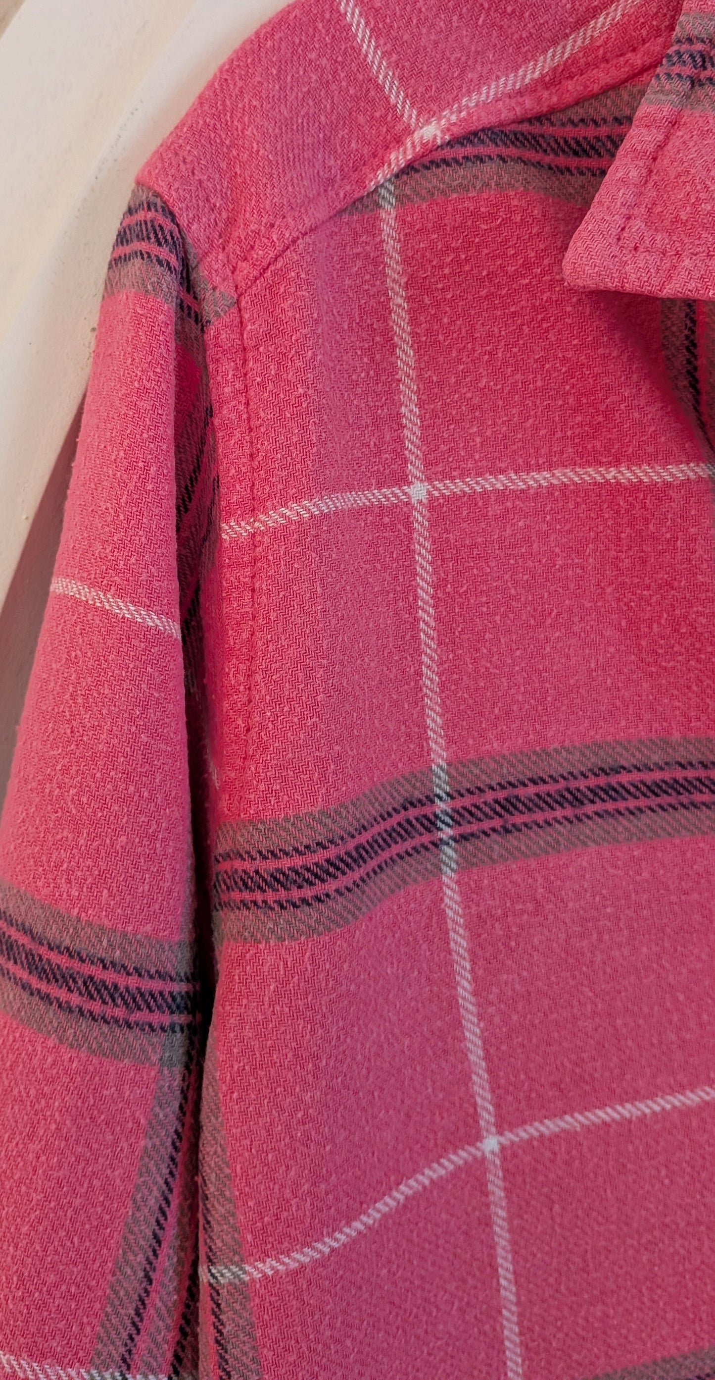 Chemise rose à carreaux - Hollister - 36