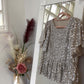 Blouse sequins argenté - Boutique indépendante - 36