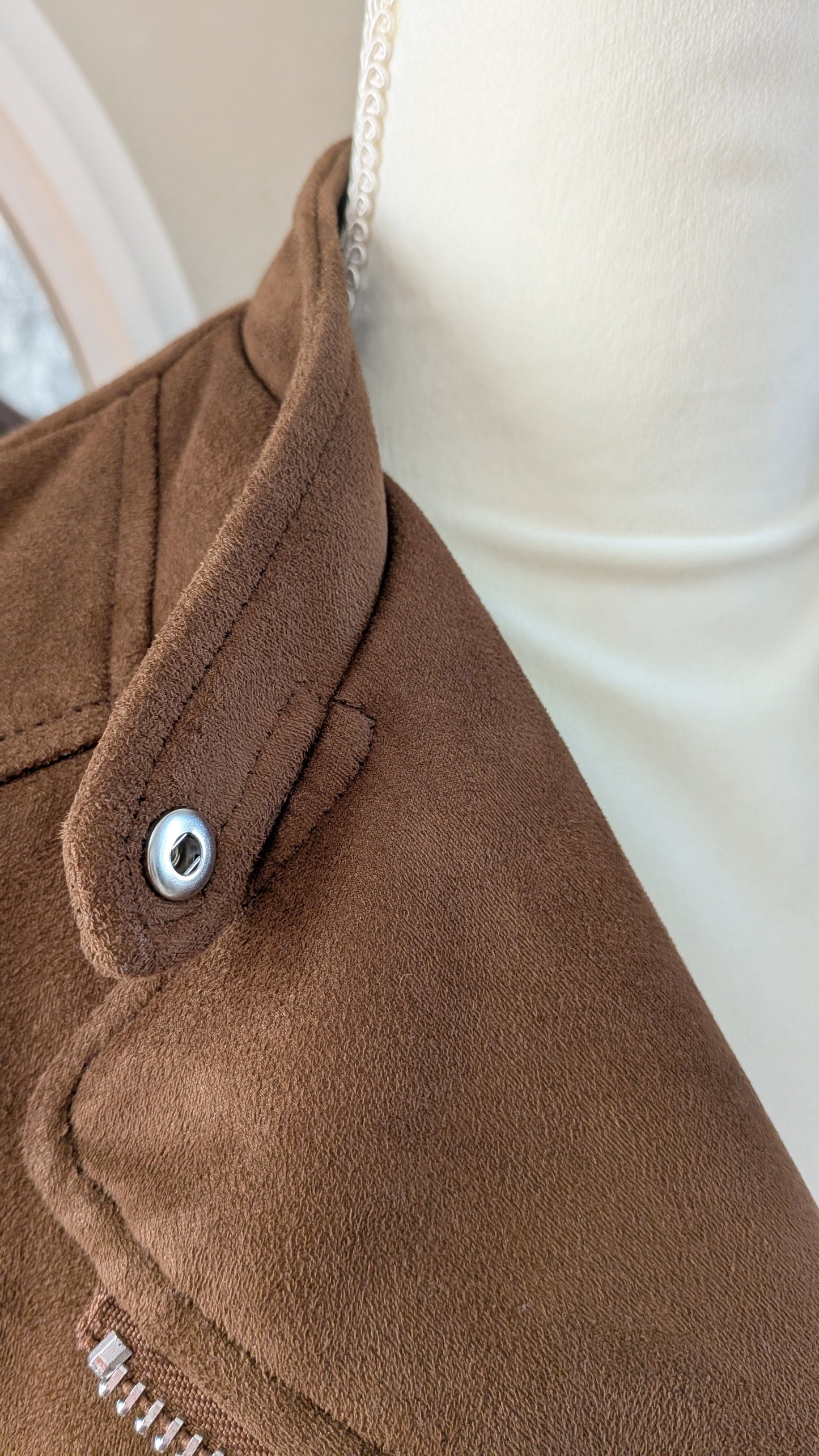 Perfecto suédine chocolat - Zara - 34/36