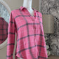 Chemise rose à carreaux - Hollister - 36