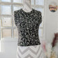Pull sans manches bicolore noir/blanc - Boutique indépendante - 34
