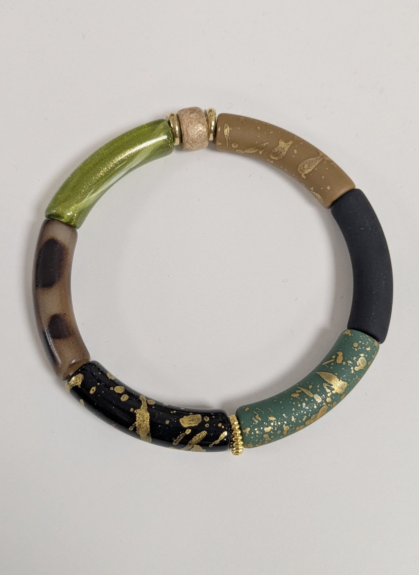 Bijoux Bracelet élastique Vert doré - Kalisaya   - TU