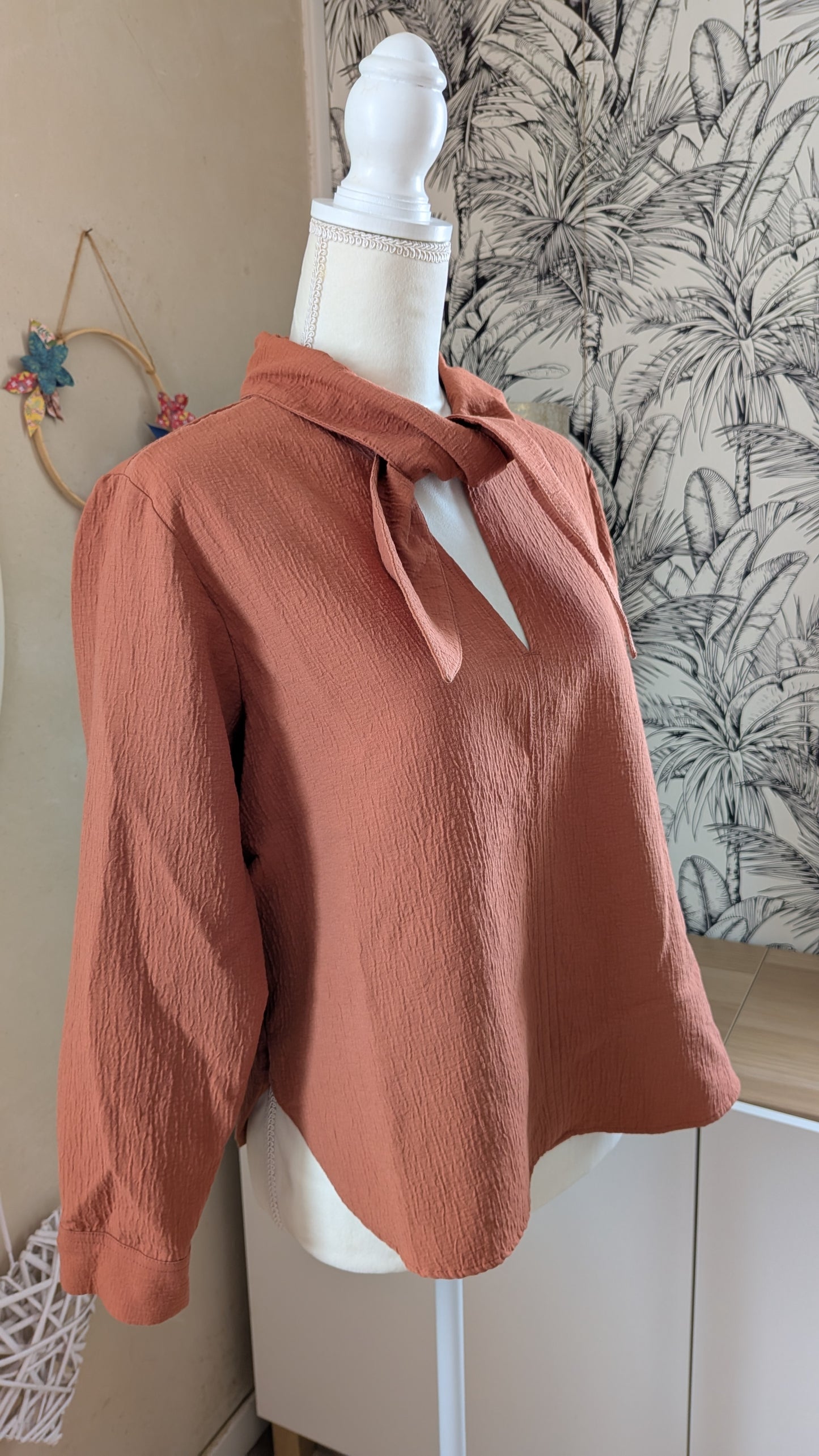 Blouse texturée safran - Zara - 34