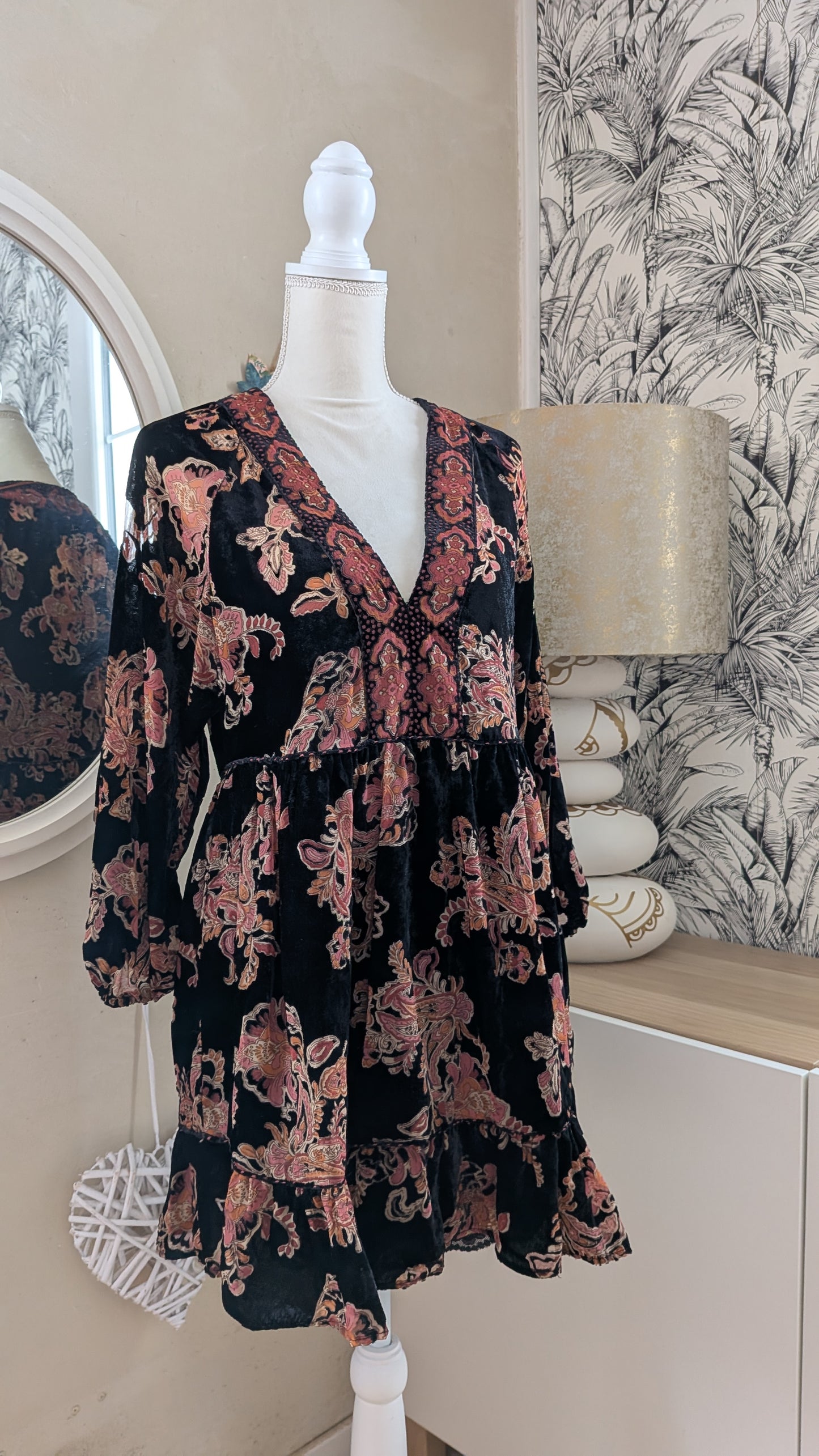 Robe velours bohème chic - Zara - 36