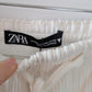 Pantalon velours côtelé blanc - Zara - 44