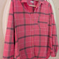 Chemise rose à carreaux - Hollister - 36