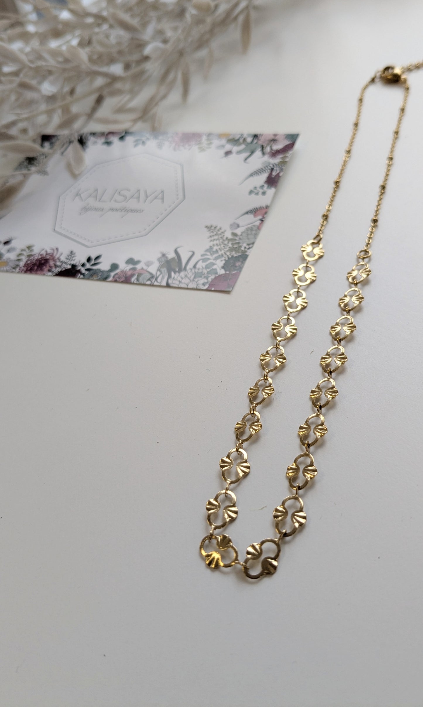 Bijoux Collier chaine dentelée - Kalisaya - TU