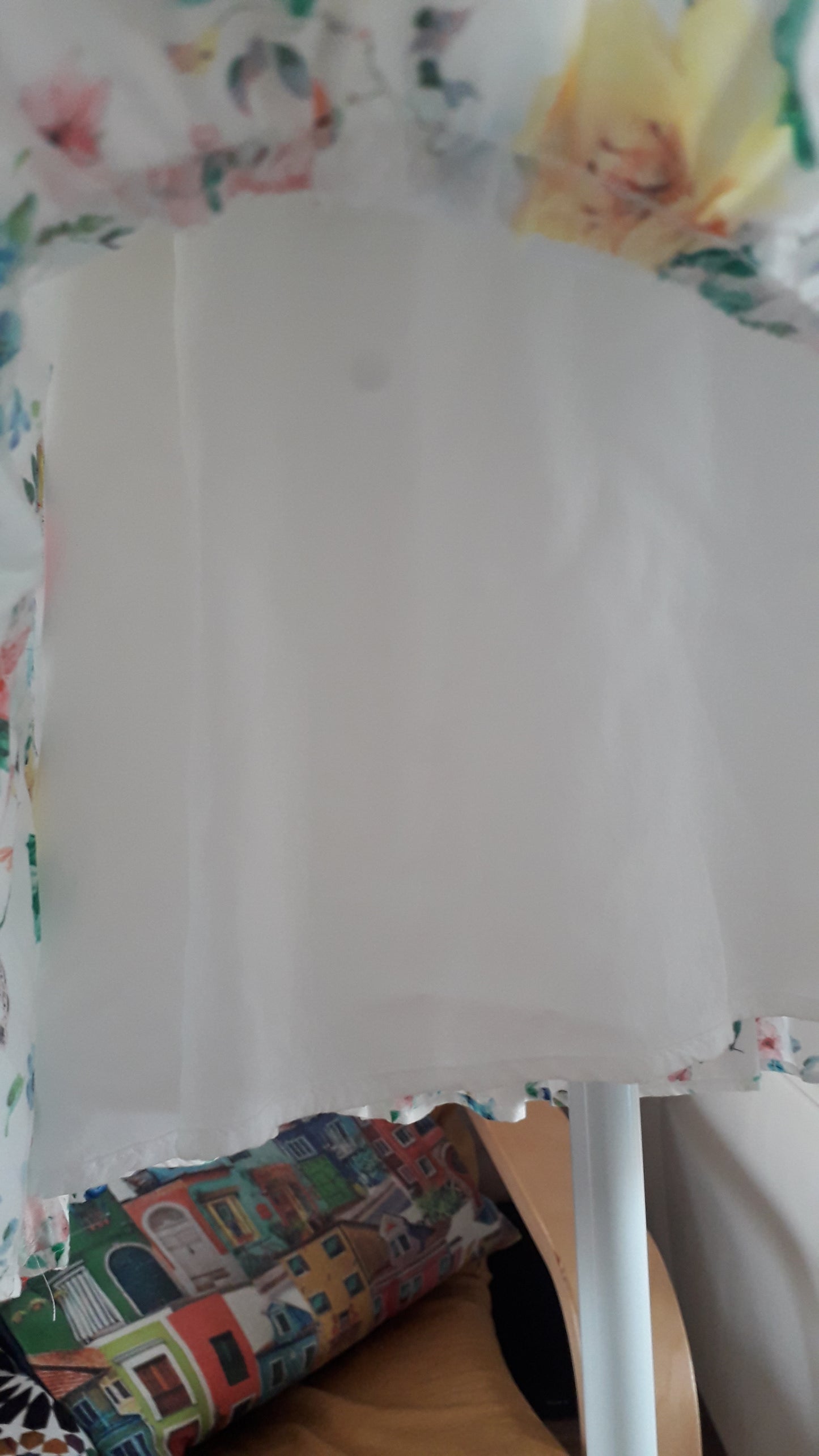 Robe blanche fleurie - boutique indépendante- 36