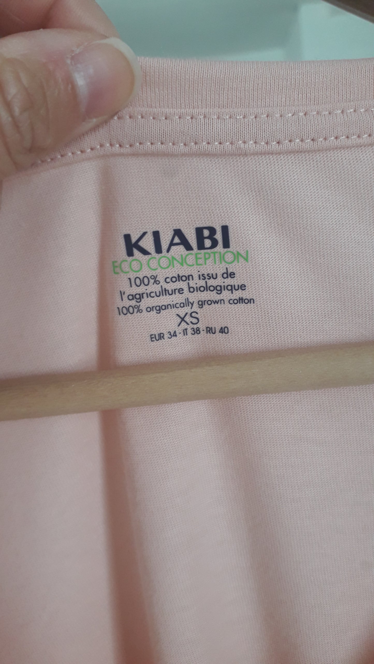 Neuf t-shirt coton rose - Kiabi - 34