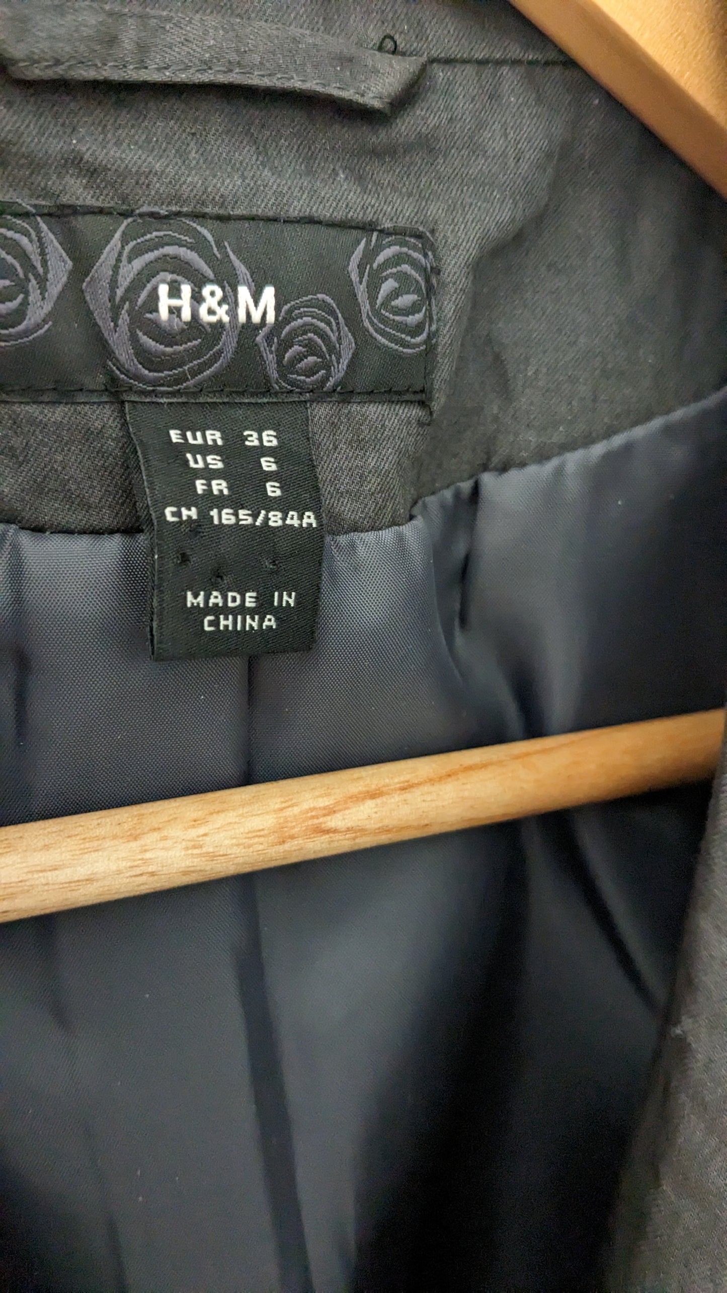 Veste cinturée grise - H&M - 36